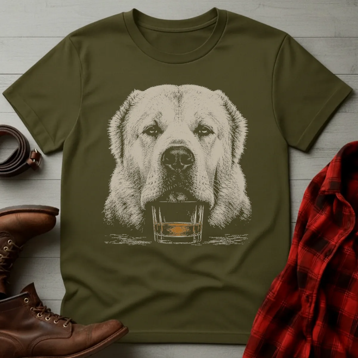 Whiskey Dog Central Asian Shepherd T-Shirt