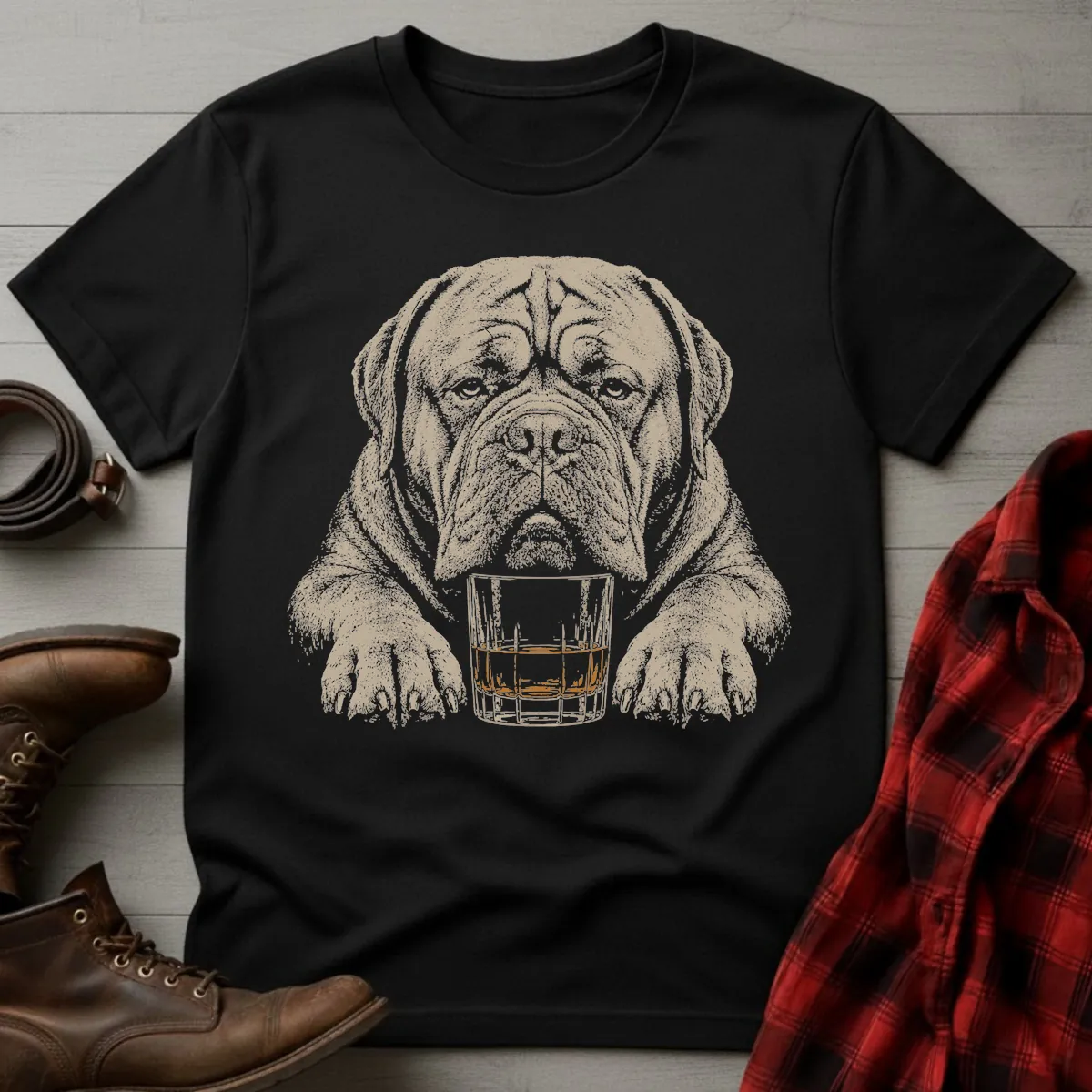 Whiskey Dog Dogue de Bordeaux T-Shirt