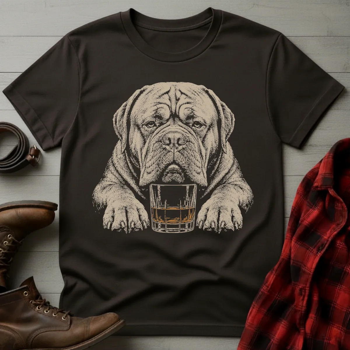 Whiskey Dog Dogue de Bordeaux T-Shirt