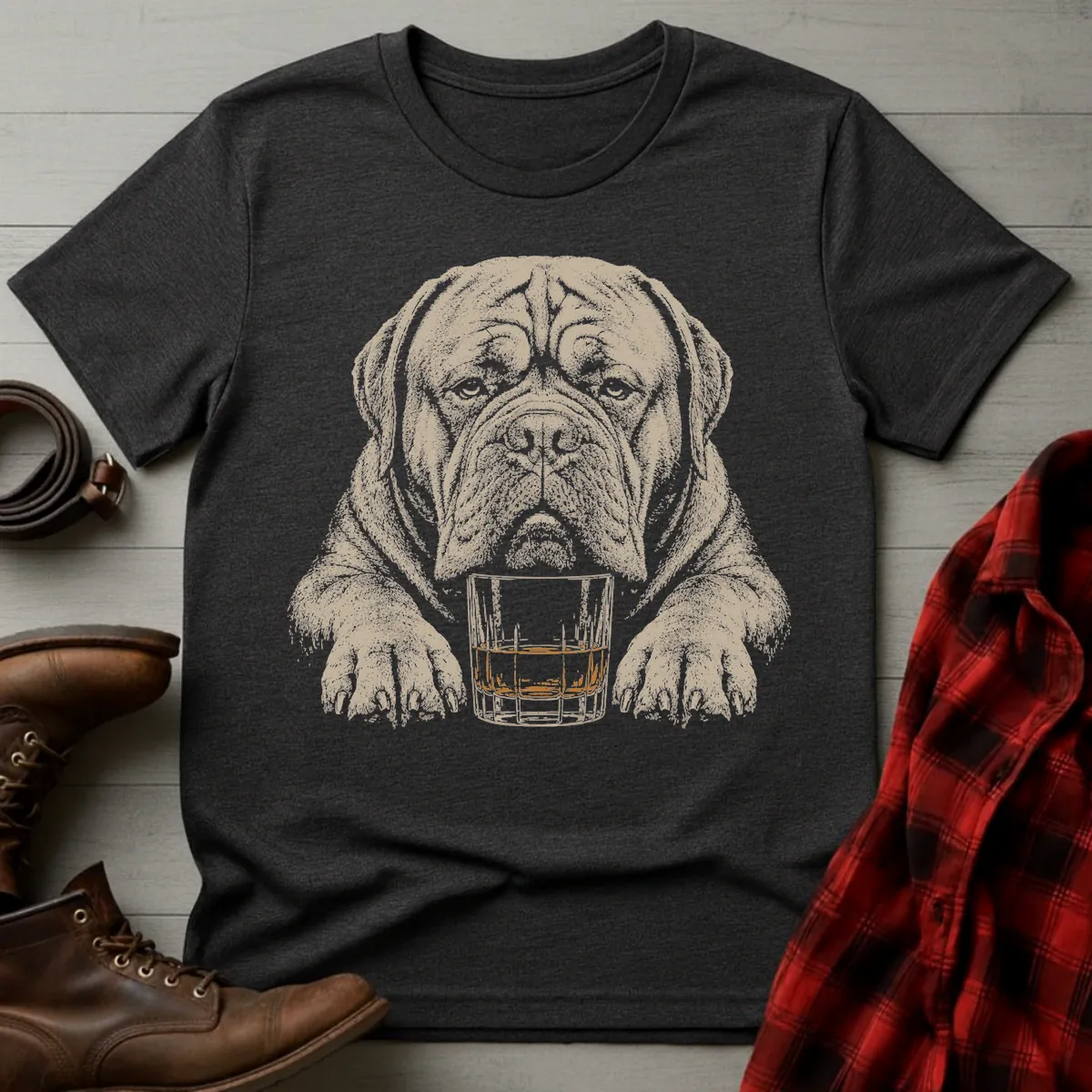 Whiskey Dog Dogue de Bordeaux T-Shirt