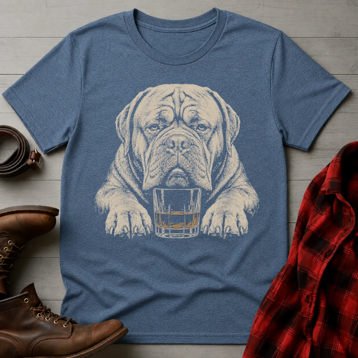 Whiskey Dog Dogue de Bordeaux T-Shirt