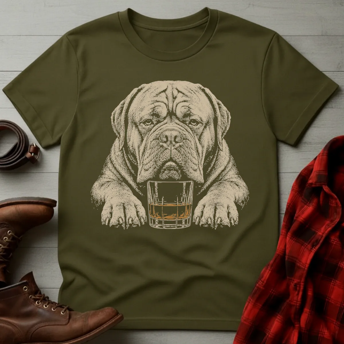 Whiskey Dog Dogue de Bordeaux T-Shirt
