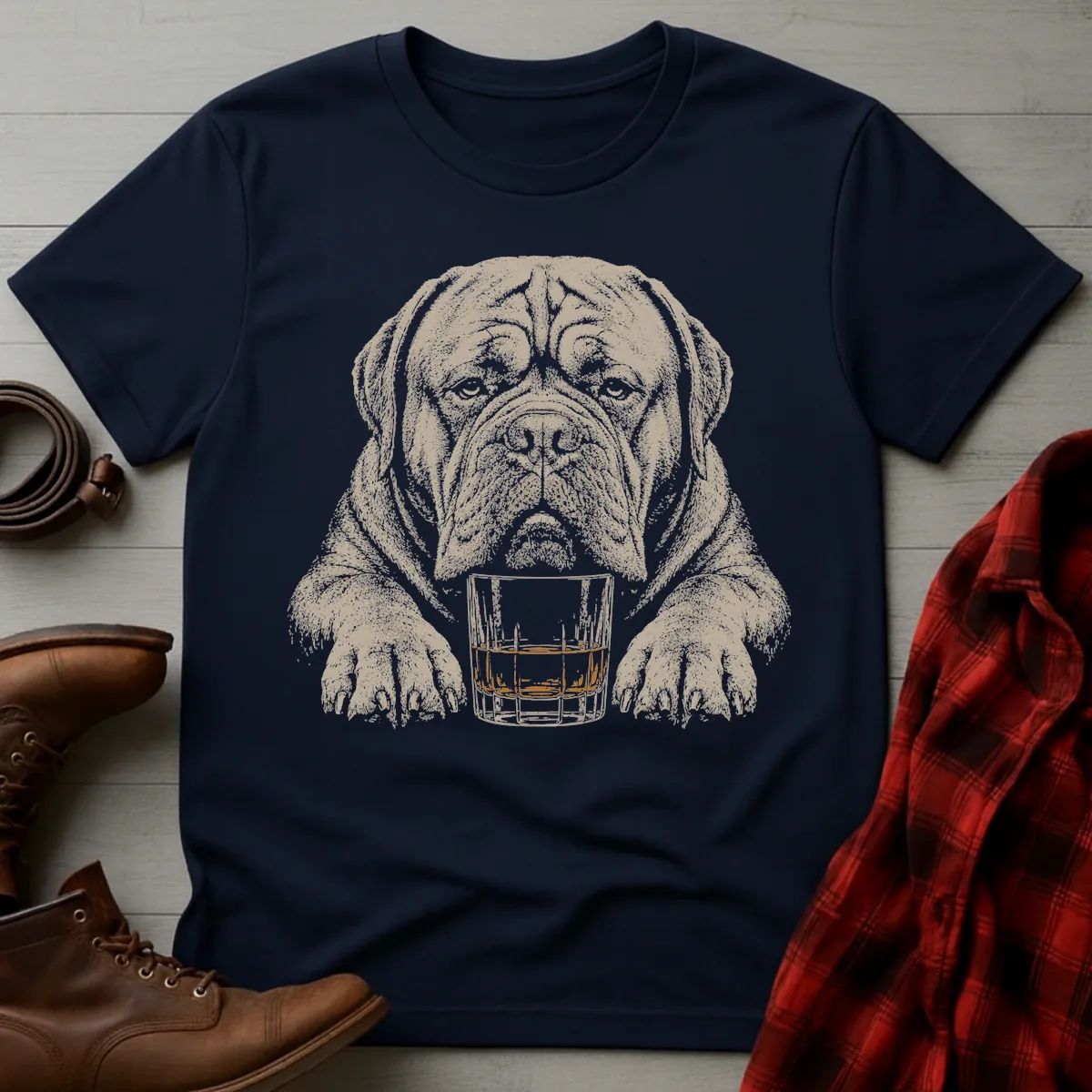Whiskey Dog Dogue de Bordeaux T-Shirt