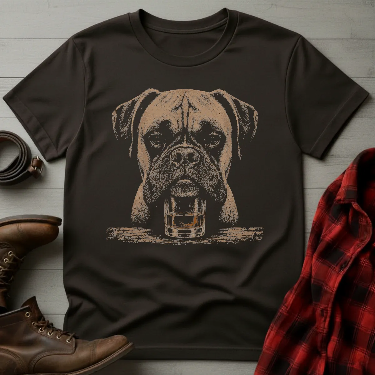 Black Mask Bourbon Boxer T-Shirt
