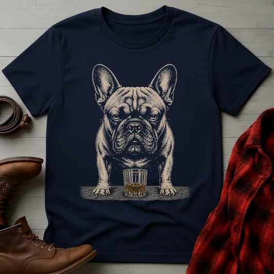 Whiskey Dog French Bulldog Standing T-Shirt