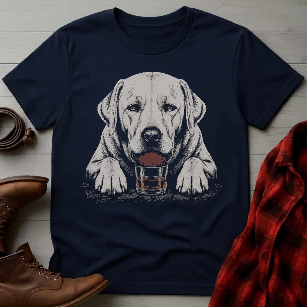 Whiskey Dog Labrador Ball T-Shirt