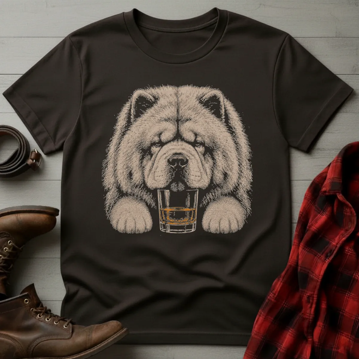 Whiskey Dog Chow Chow T-Shirt