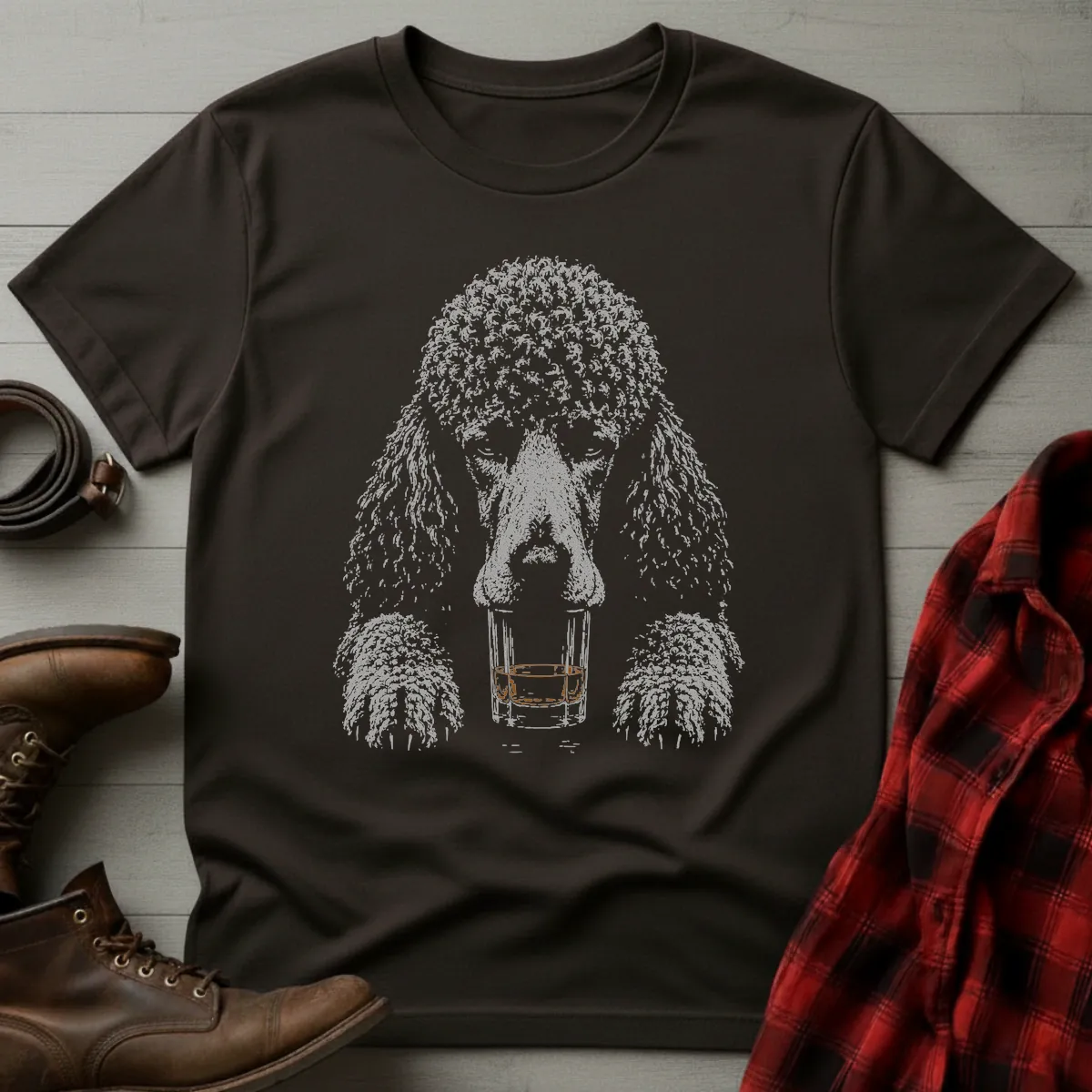Whiskey Dog Standard Poodle T-Shirt