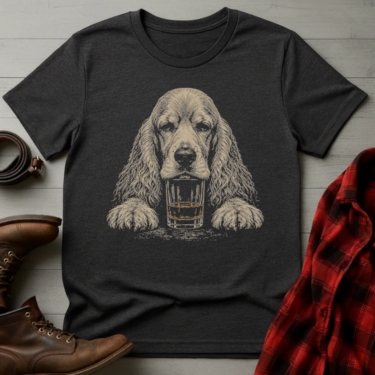 Whiskey Dog Cocker Spaniel T-Shirt