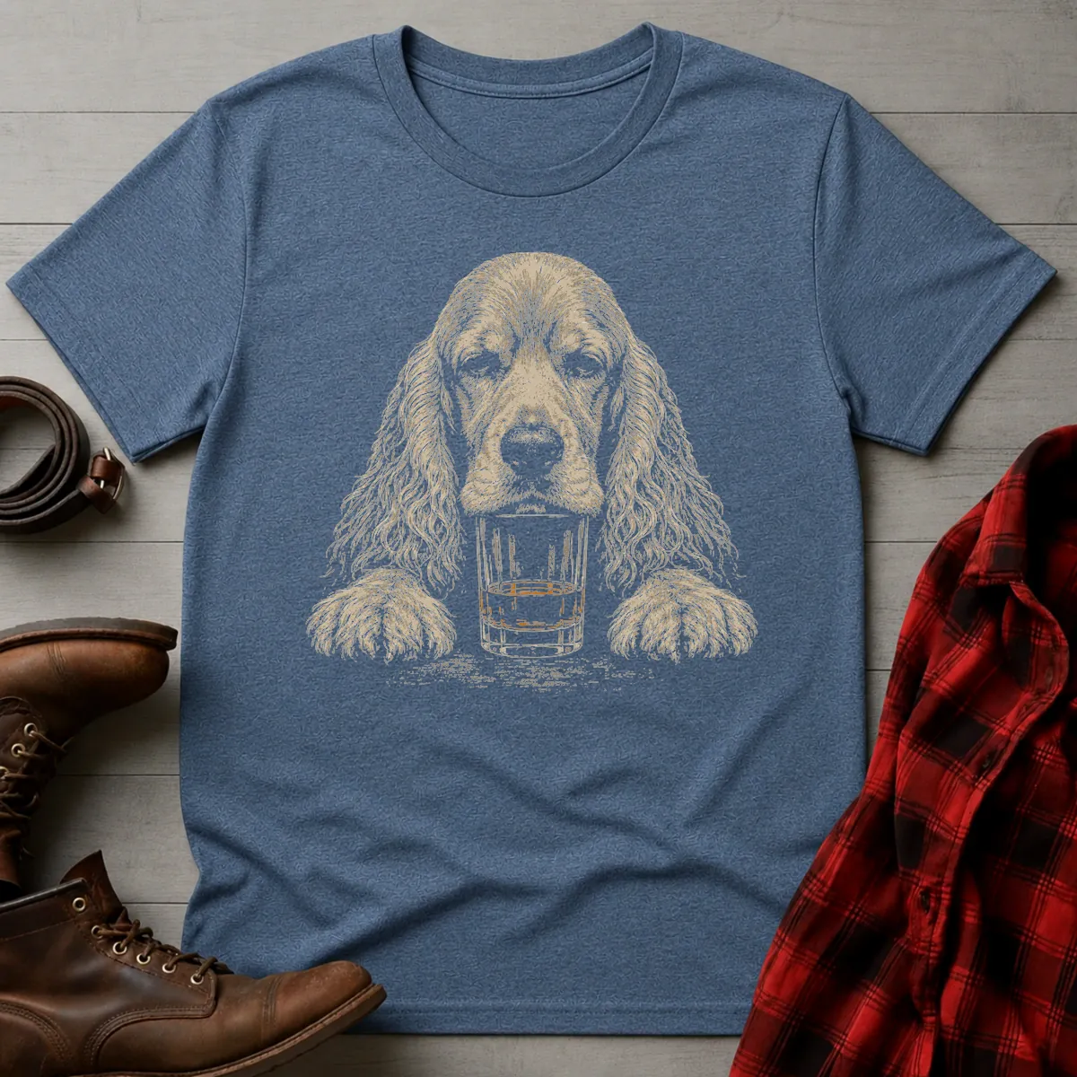 Whiskey Dog Cocker Spaniel T-Shirt