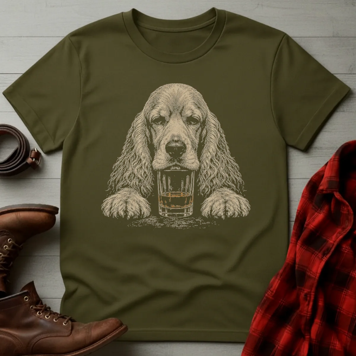 Whiskey Dog Cocker Spaniel T-Shirt