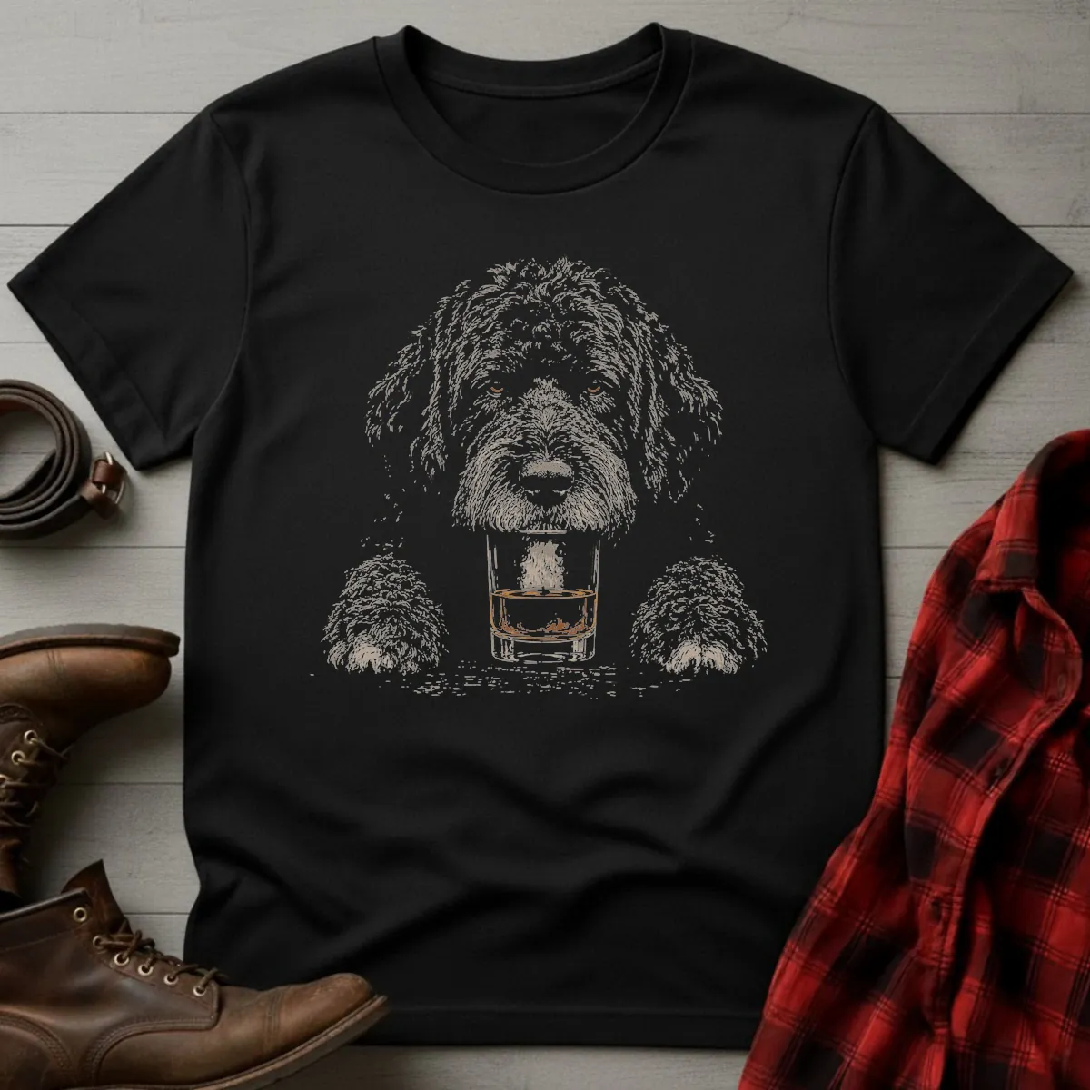 Whiskey Dog Portuguese Water Dog T-Shirt