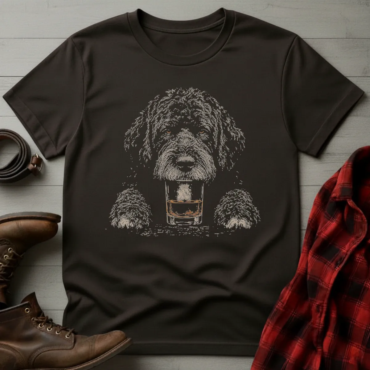 Whiskey Dog Portuguese Water Dog T-Shirt