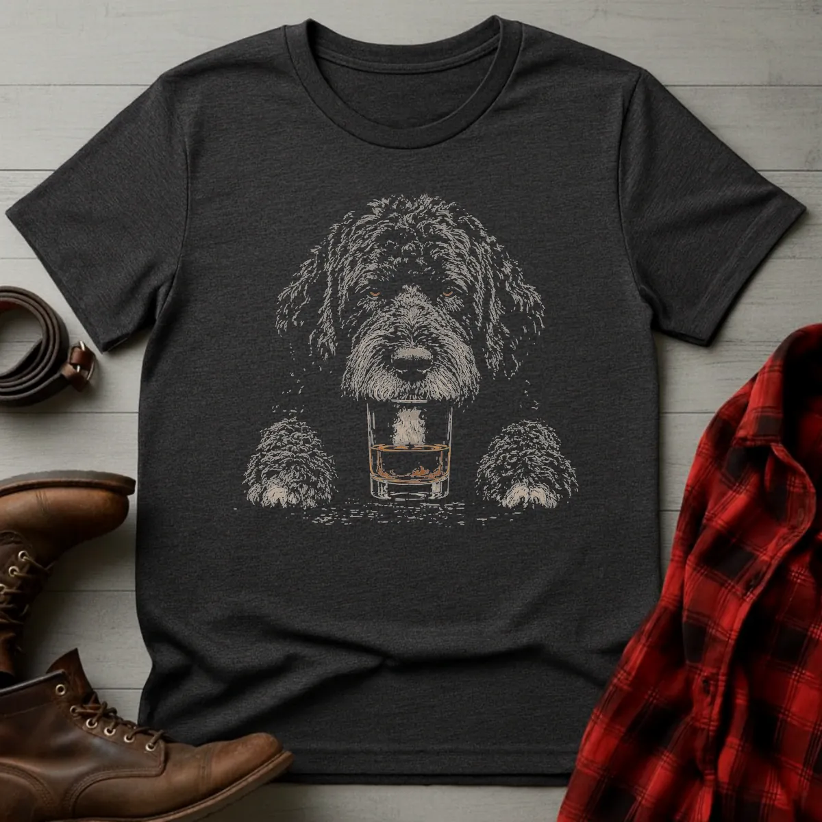 Whiskey Dog Portuguese Water Dog T-Shirt