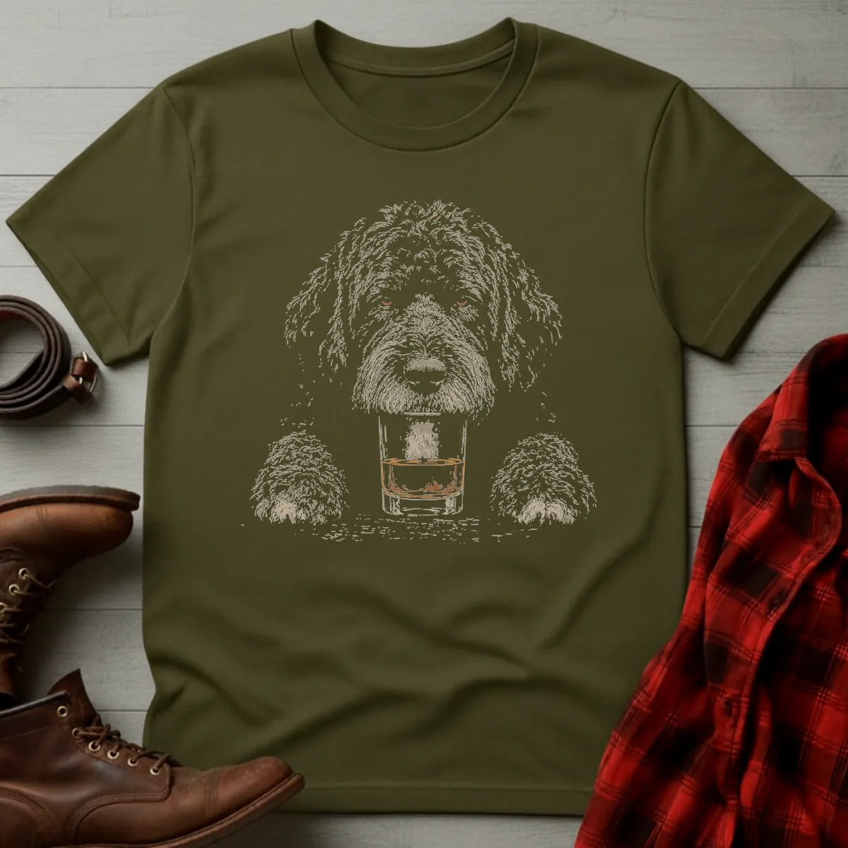 Whiskey Dog Portuguese Water Dog T-Shirt