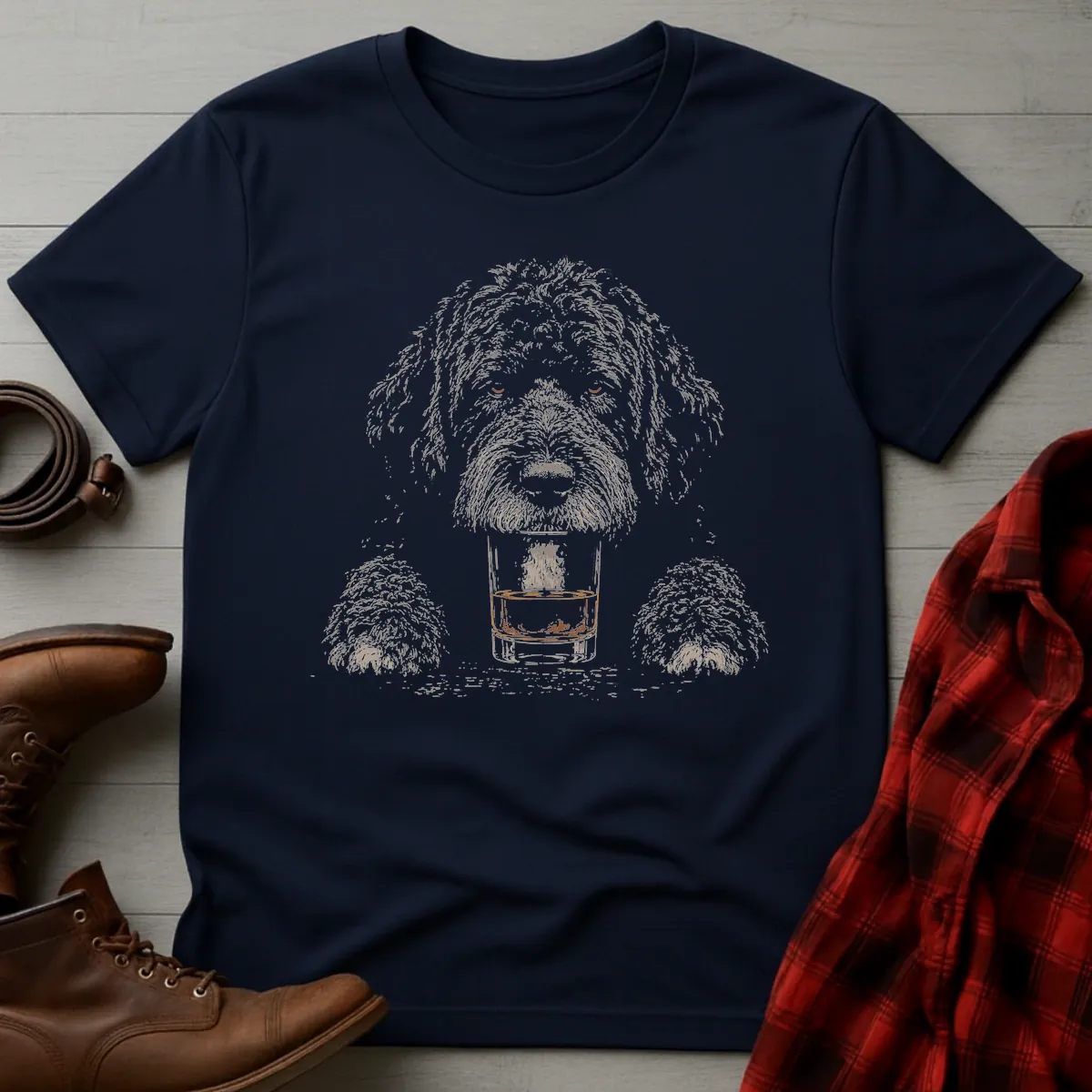 Whiskey Dog Portuguese Water Dog T-Shirt