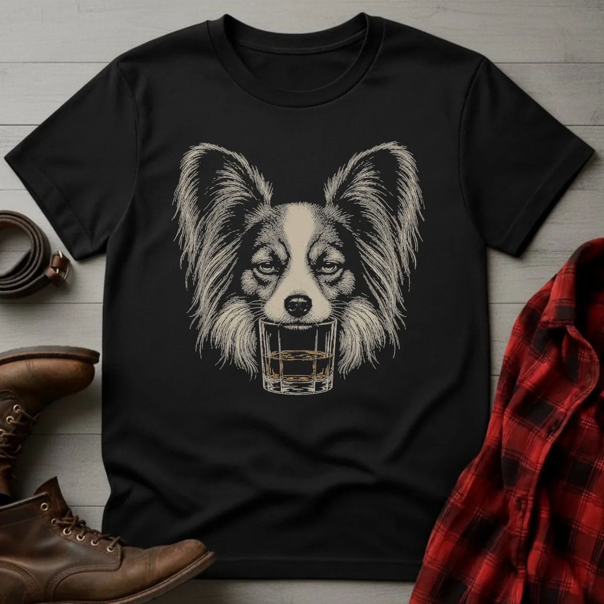 Whiskey Dog Papillon T-Shirt
