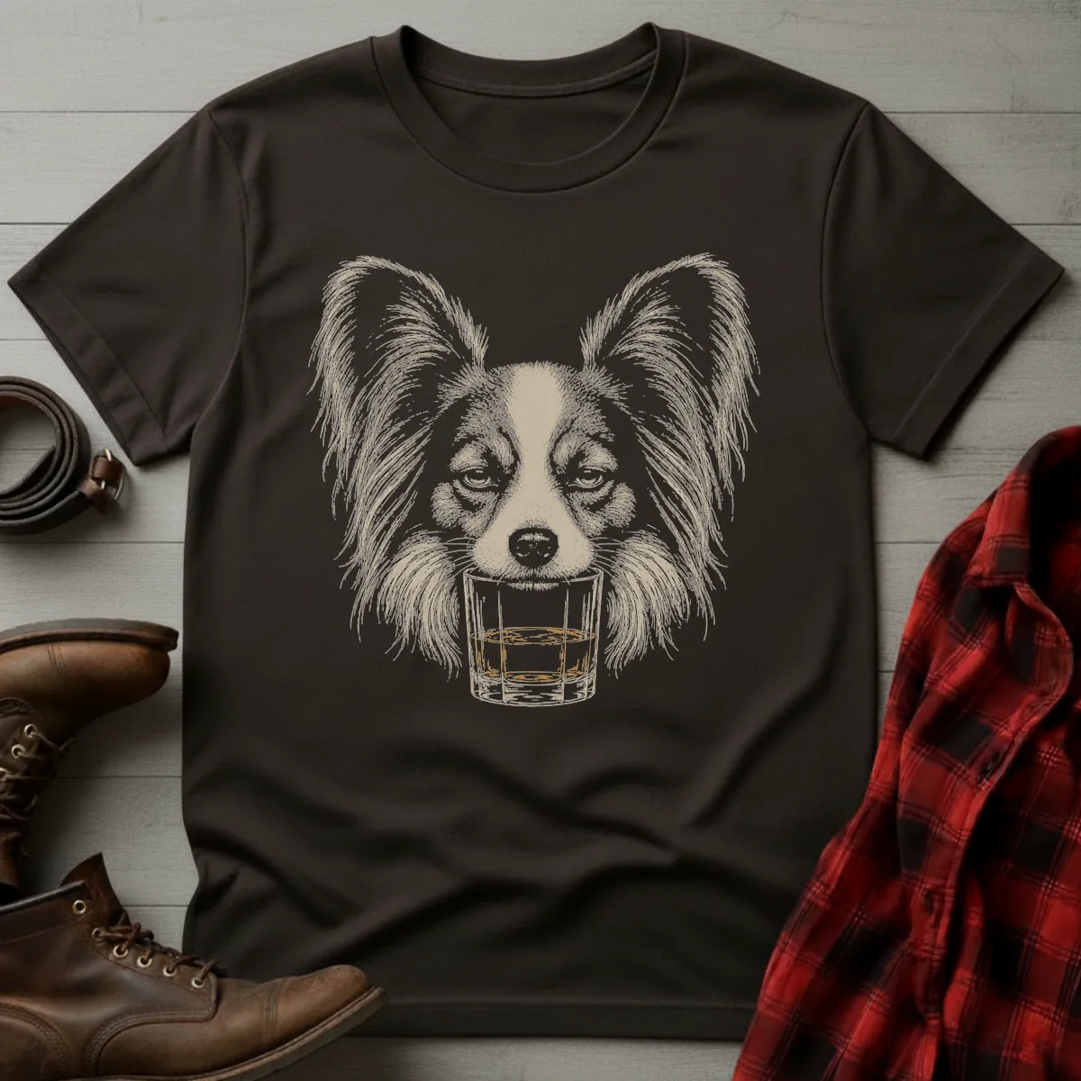 Whiskey Dog Papillon T-Shirt