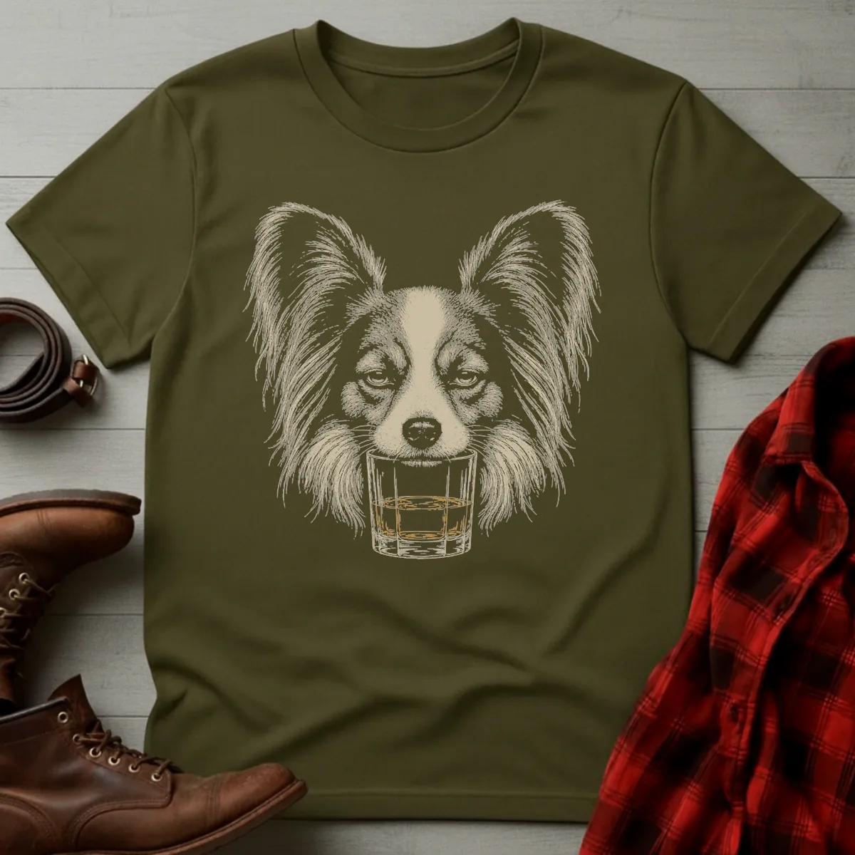 Whiskey Dog Papillon T-Shirt