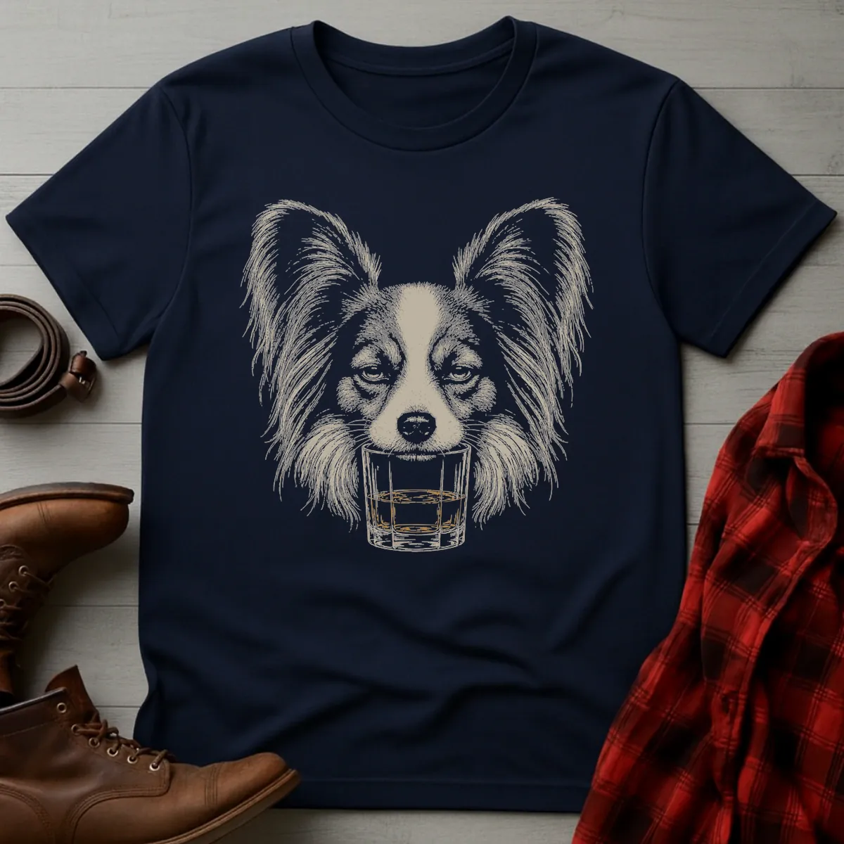 Whiskey Dog Papillon T-Shirt
