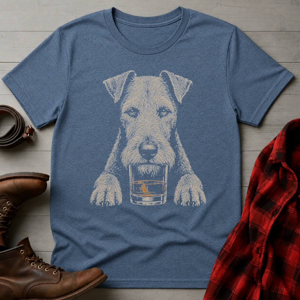 Whiskey Dog Irish Terrier T-Shirt