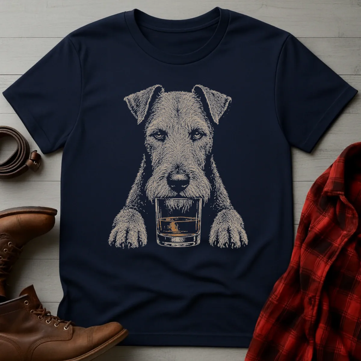 Whiskey Dog Irish Terrier T-Shirt