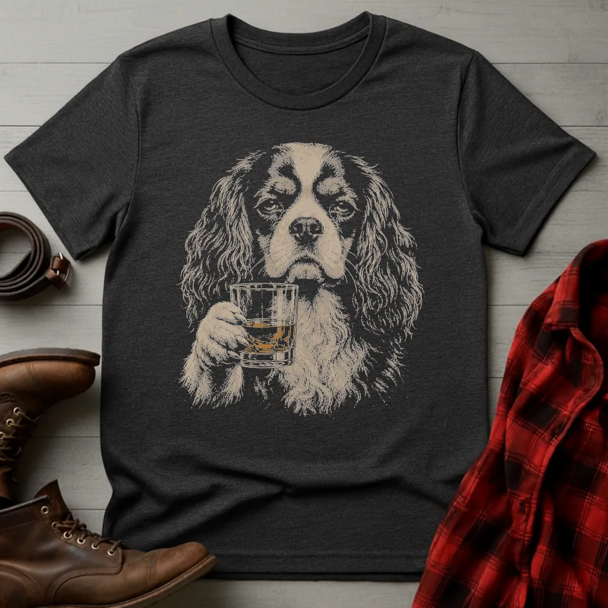 Whiskey Dog Cavalier King Charles Toast T-Shirt