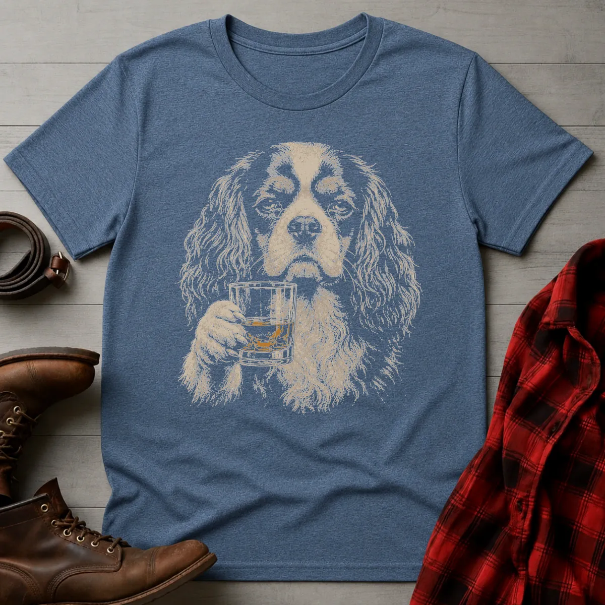 Whiskey Dog Cavalier King Charles Toast T-Shirt
