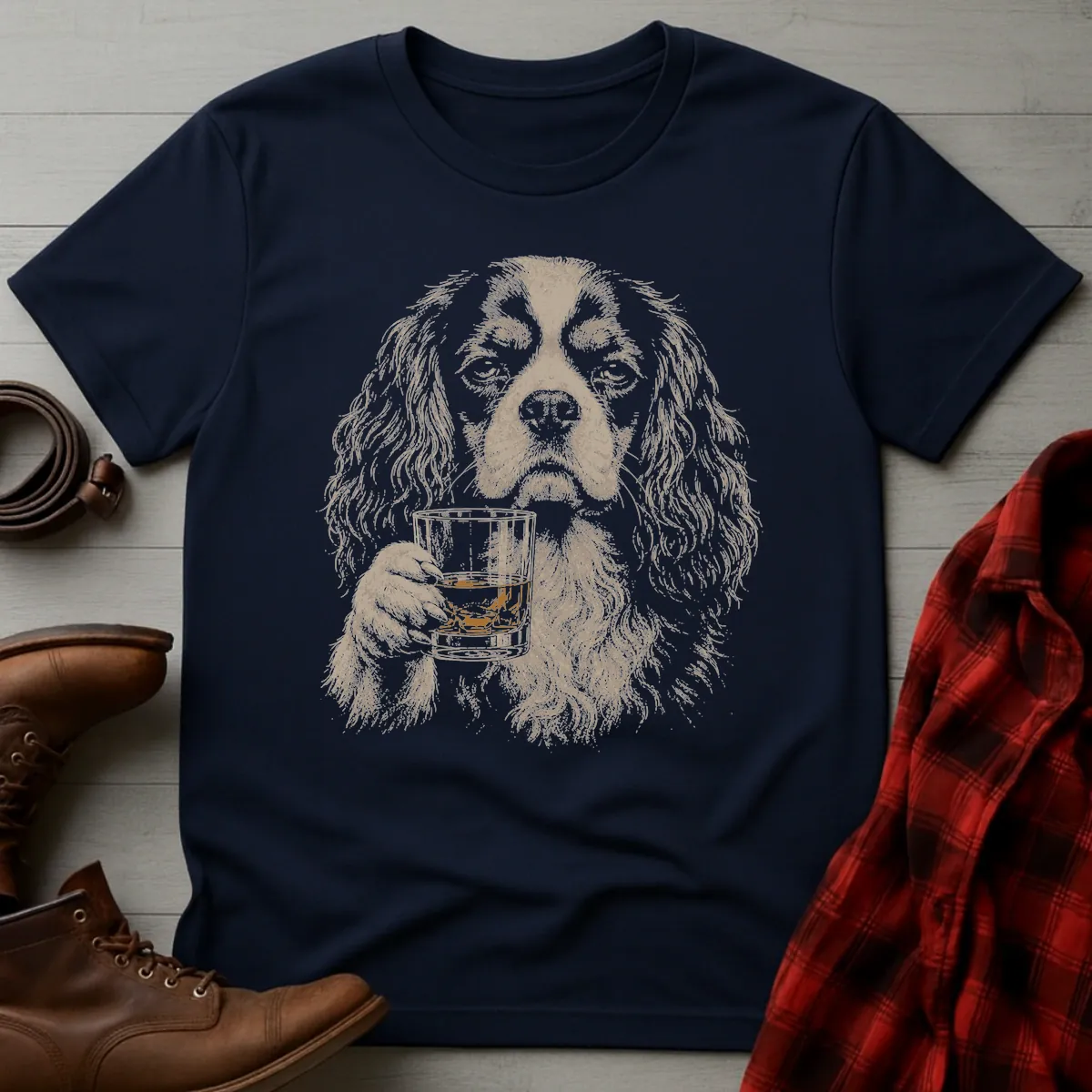 Whiskey Dog Cavalier King Charles Toast T-Shirt