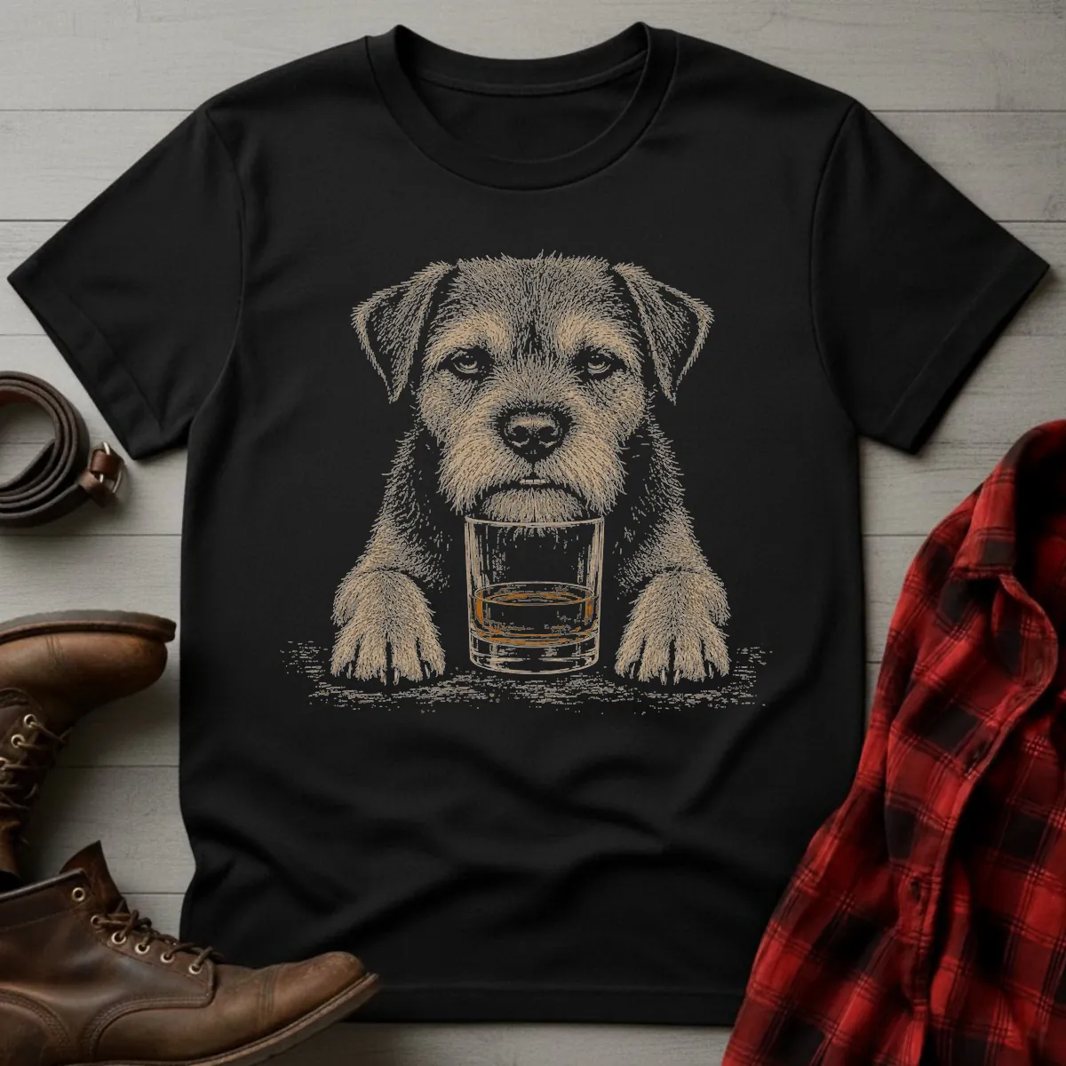 Whiskey Dog Border Terrier T-Shirt