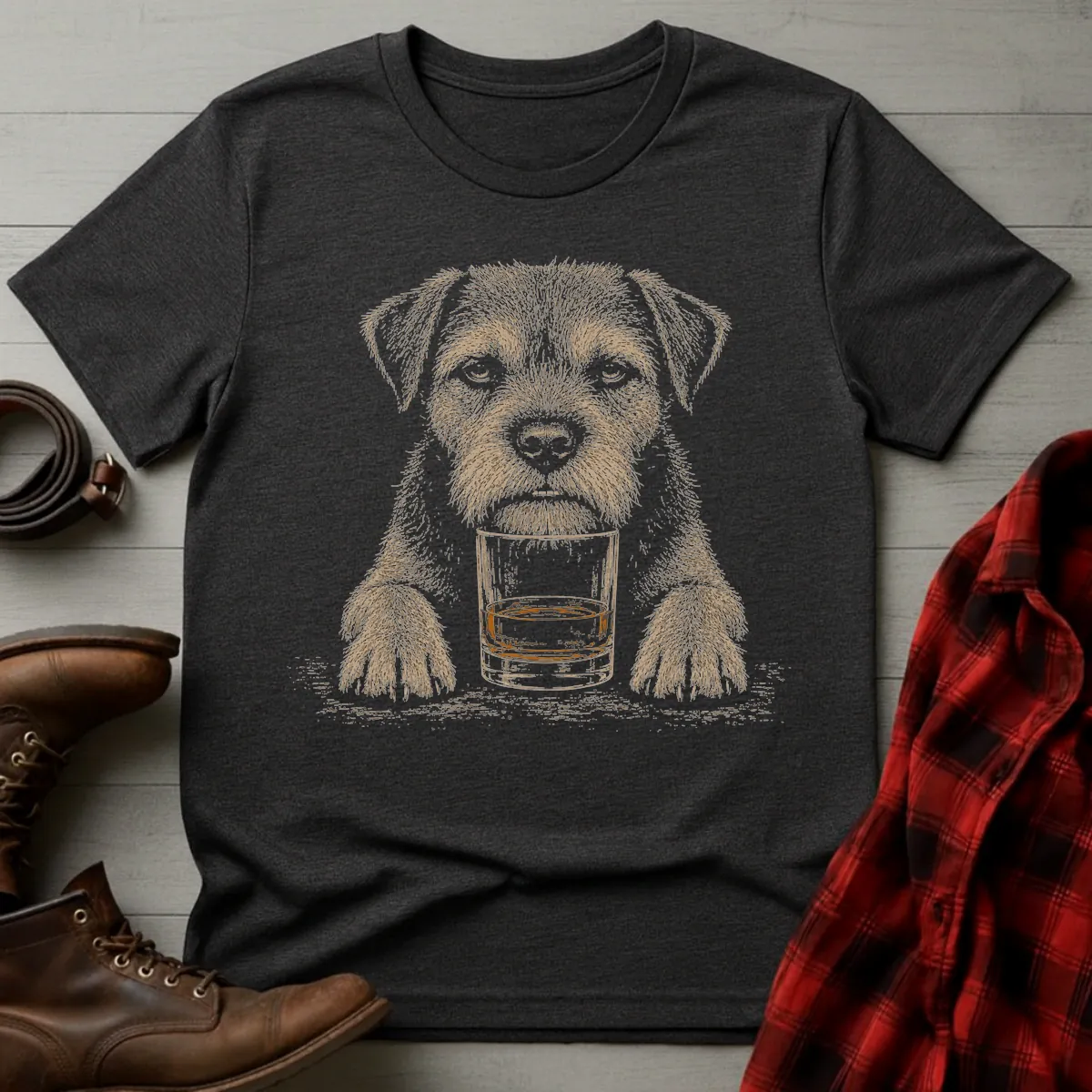 Whiskey Dog Border Terrier T-Shirt