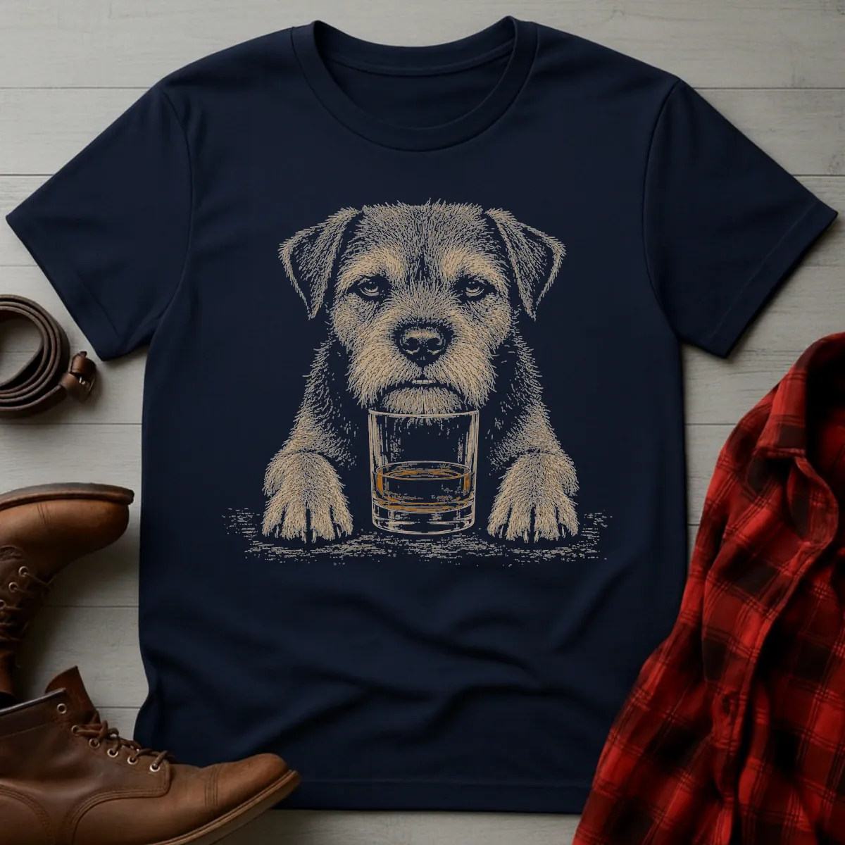 Whiskey Dog Border Terrier T-Shirt