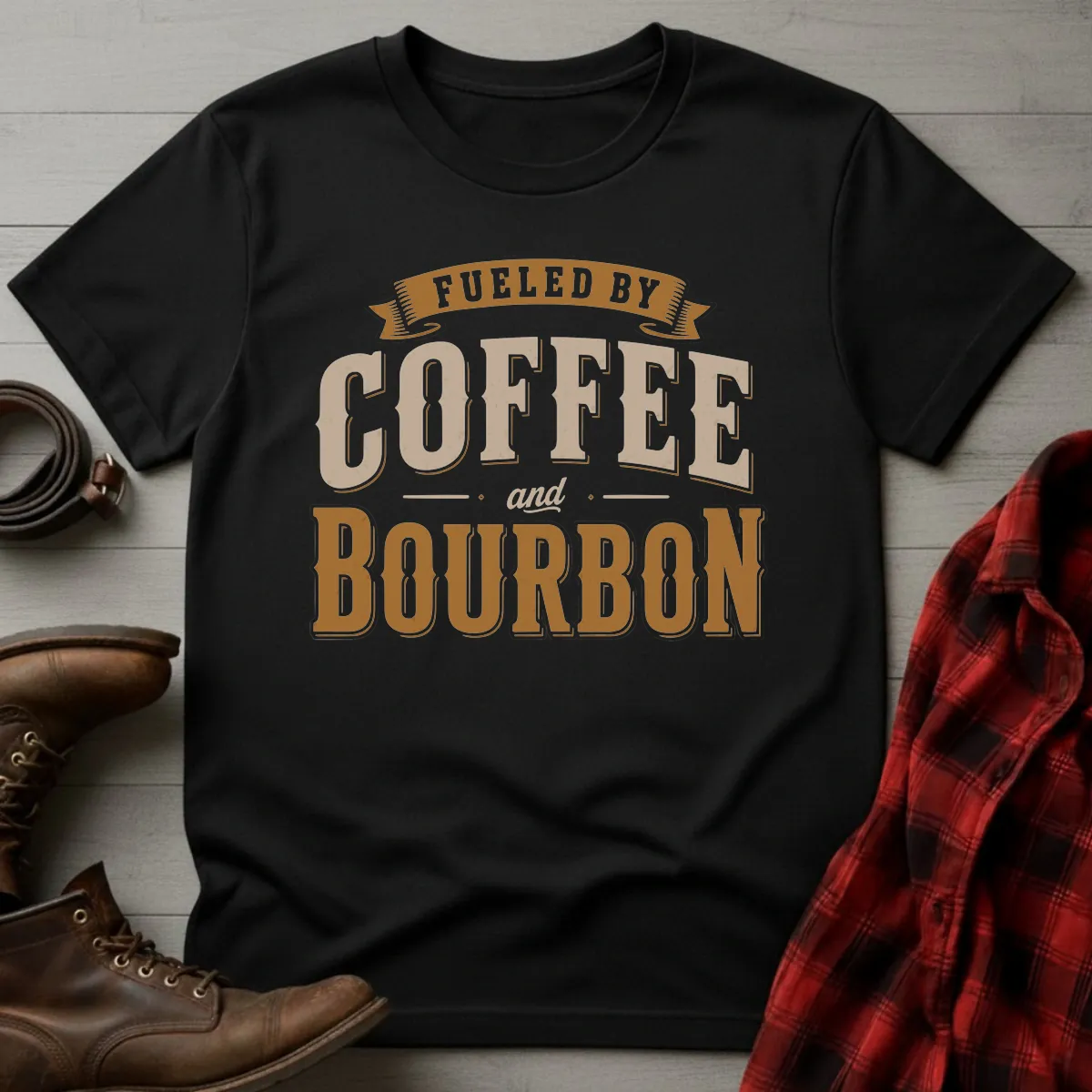 Fueled by Coffee and Bourbon T-Shirt