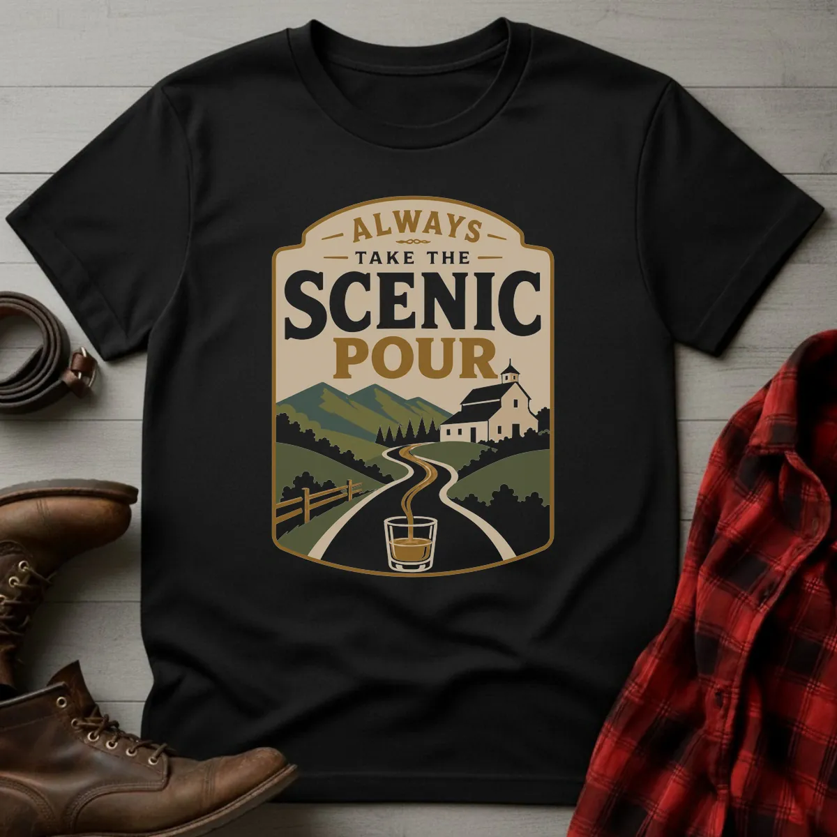 Always Take the Scenic Pour T-Shirt