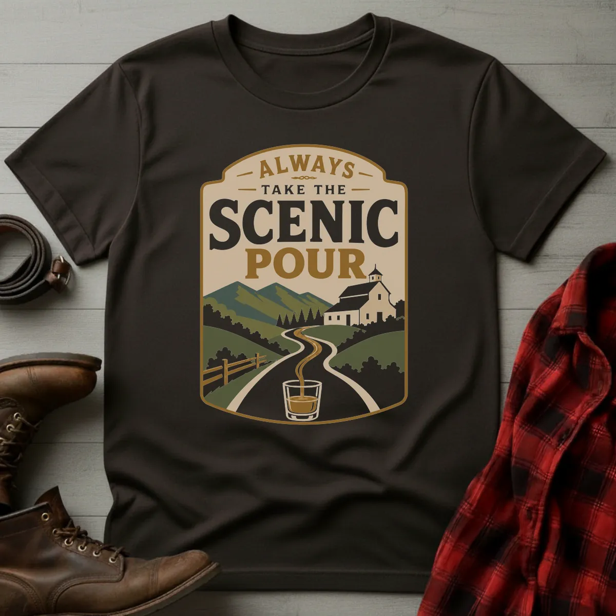 Always Take the Scenic Pour T-Shirt