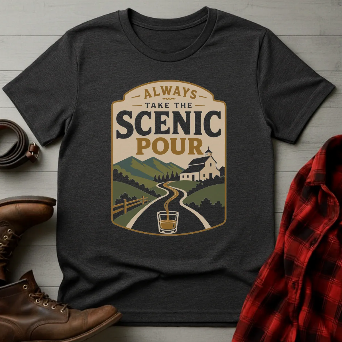 Always Take the Scenic Pour T-Shirt