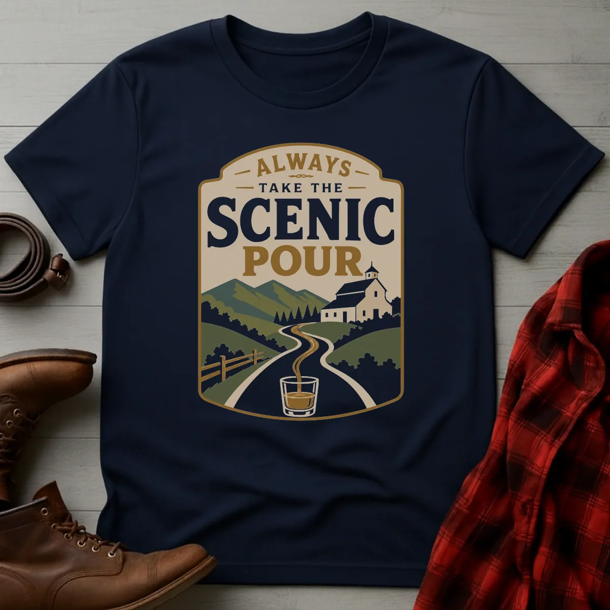 Always Take the Scenic Pour T-Shirt