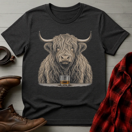 Highland Cow Whiskey T-Shirt