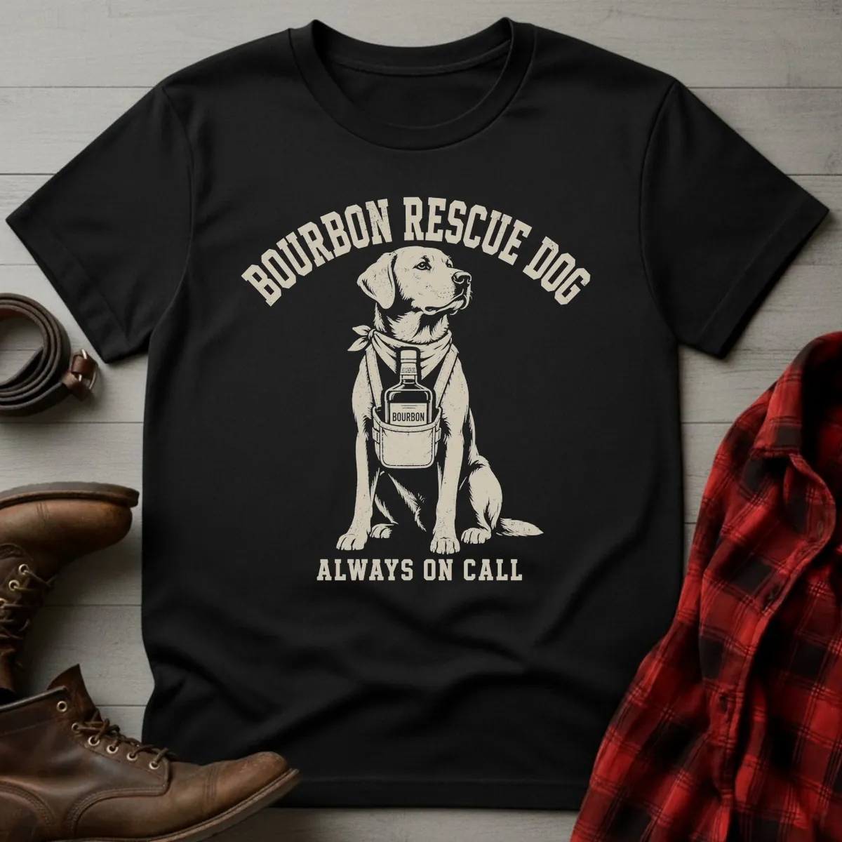 Bourbon Rescue Dog T-Shirt