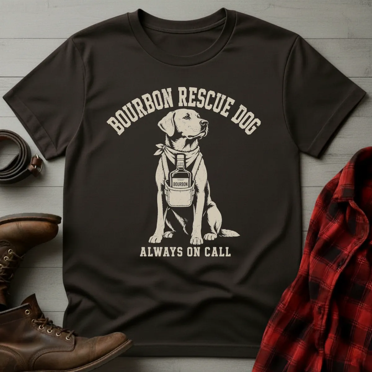 Bourbon Rescue Dog T-Shirt