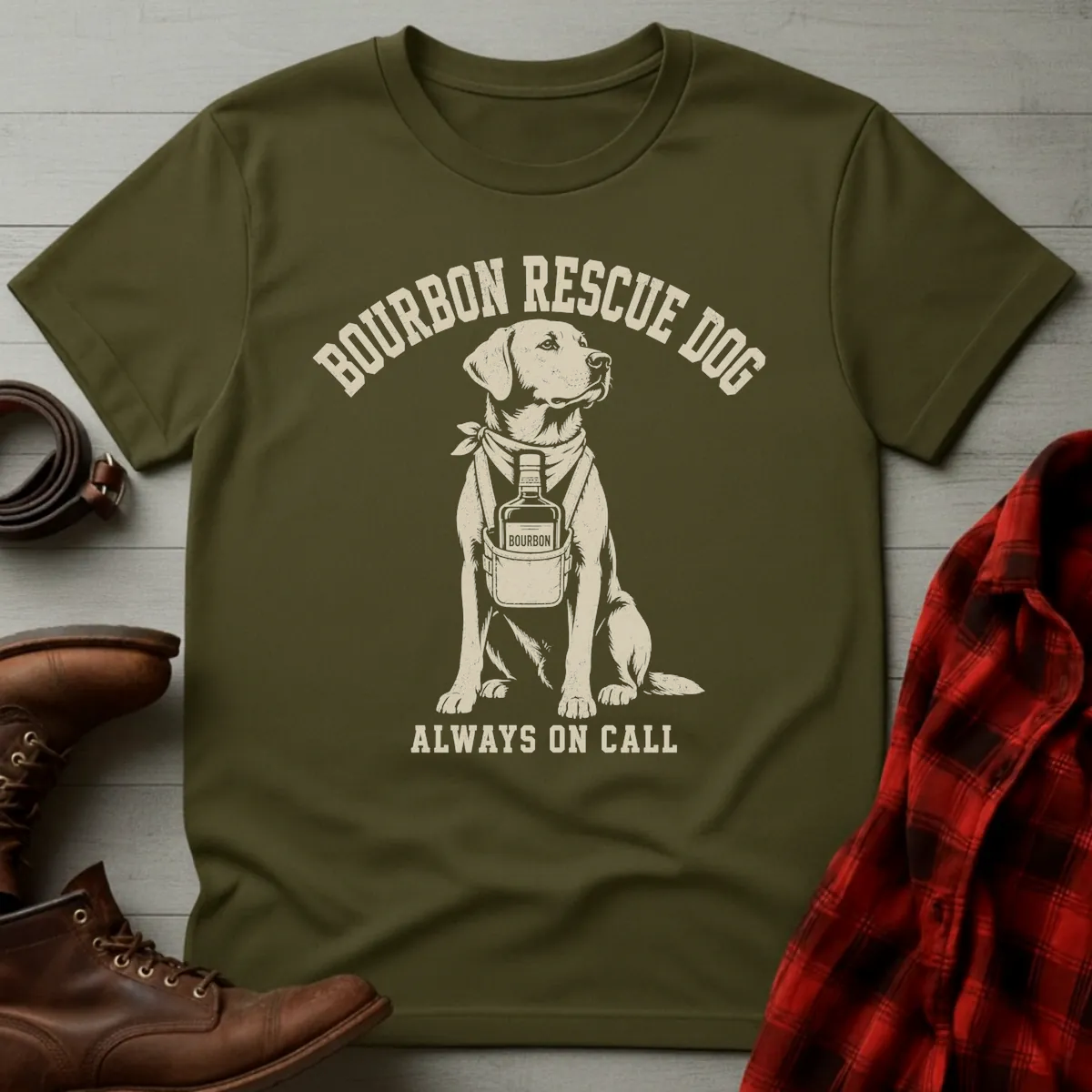 Bourbon Rescue Dog T-Shirt