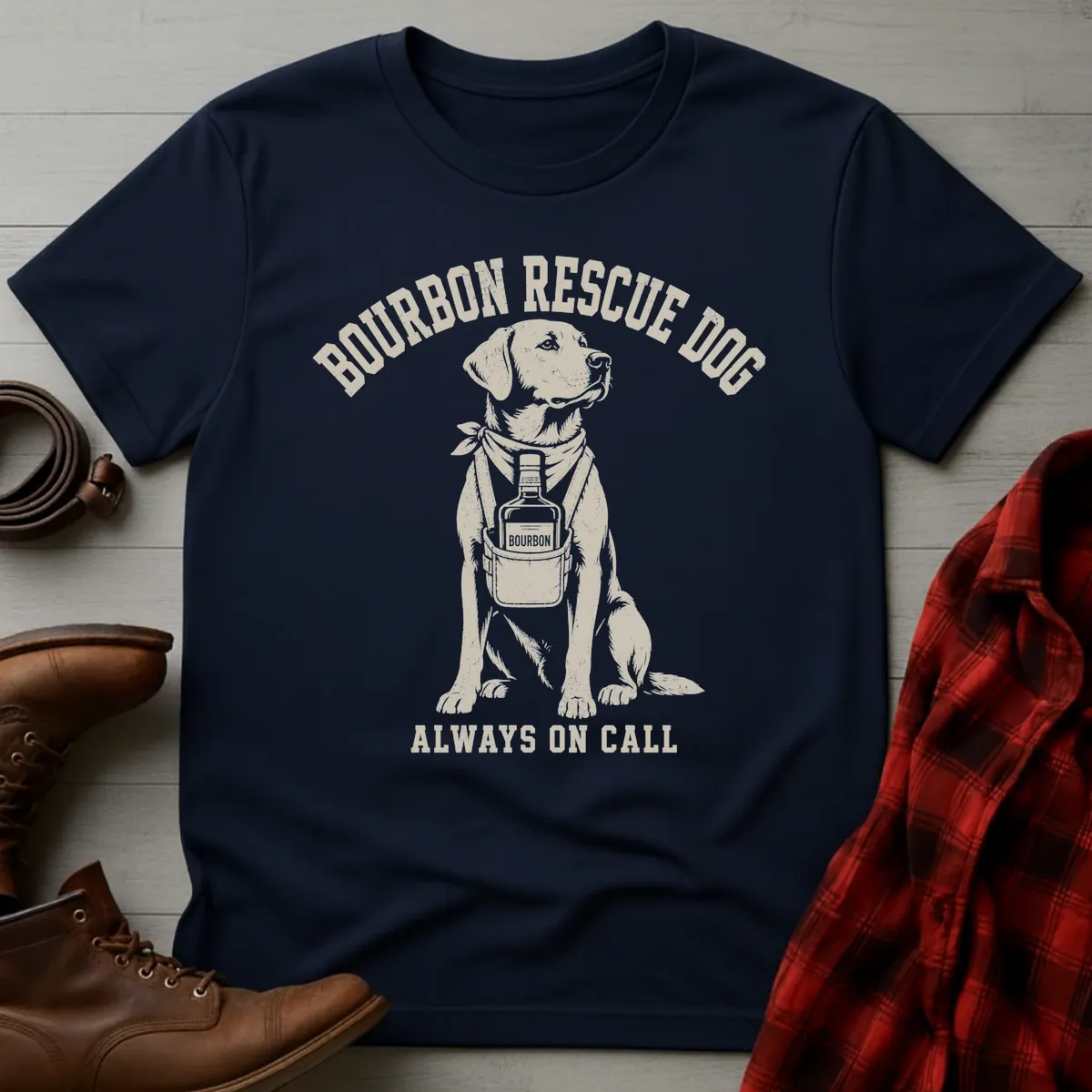 Bourbon Rescue Dog T-Shirt