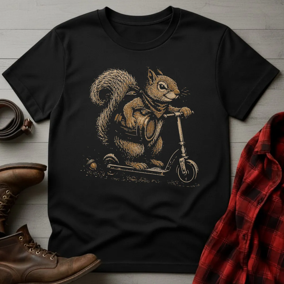 Bourbon Scooter Squirrel T-Shirt