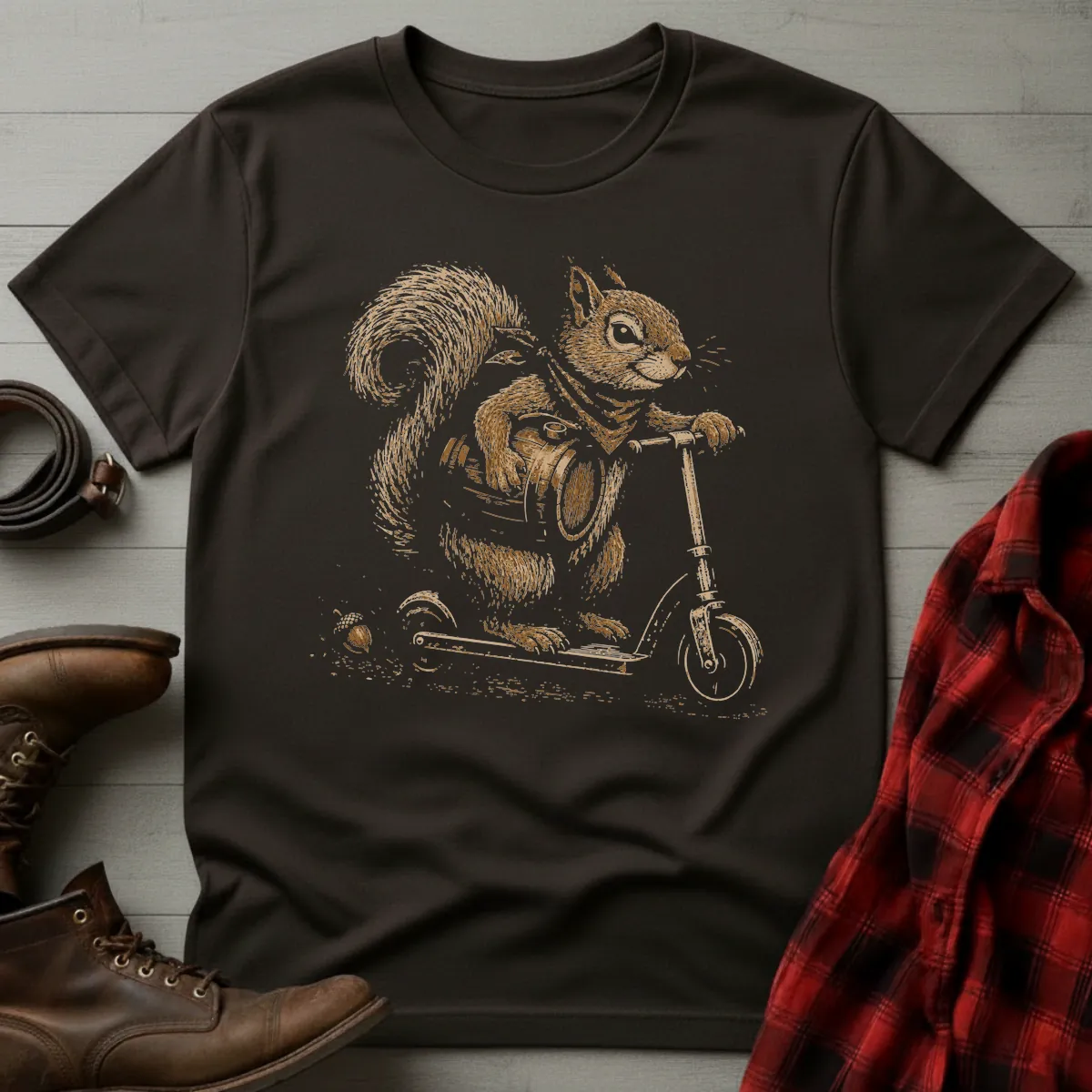 Bourbon Scooter Squirrel T-Shirt