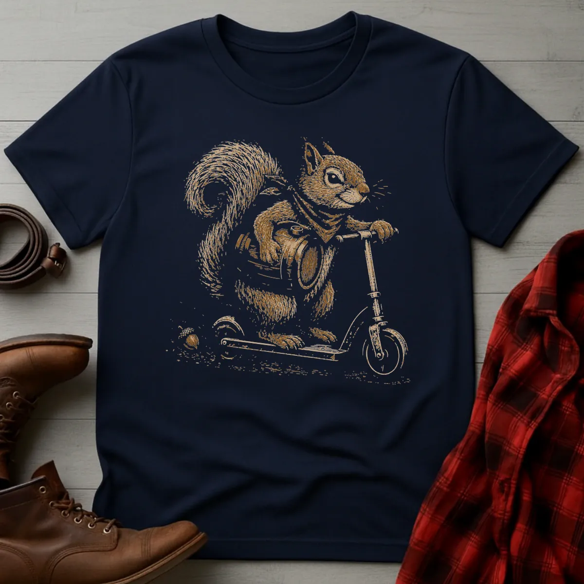 Bourbon Scooter Squirrel T-Shirt