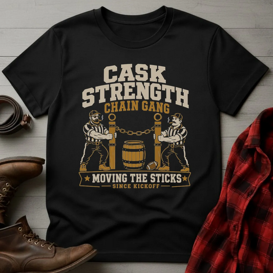 Bourbon Cask Strength Chain Gang Football T-Shirt
