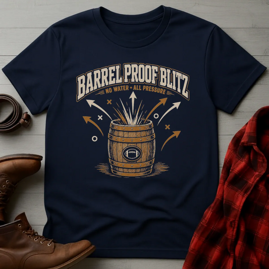 Bourbon Barrel Proof Blitz Football T-Shirt