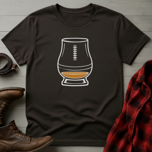 Football Whiskey Glass T-Shirt