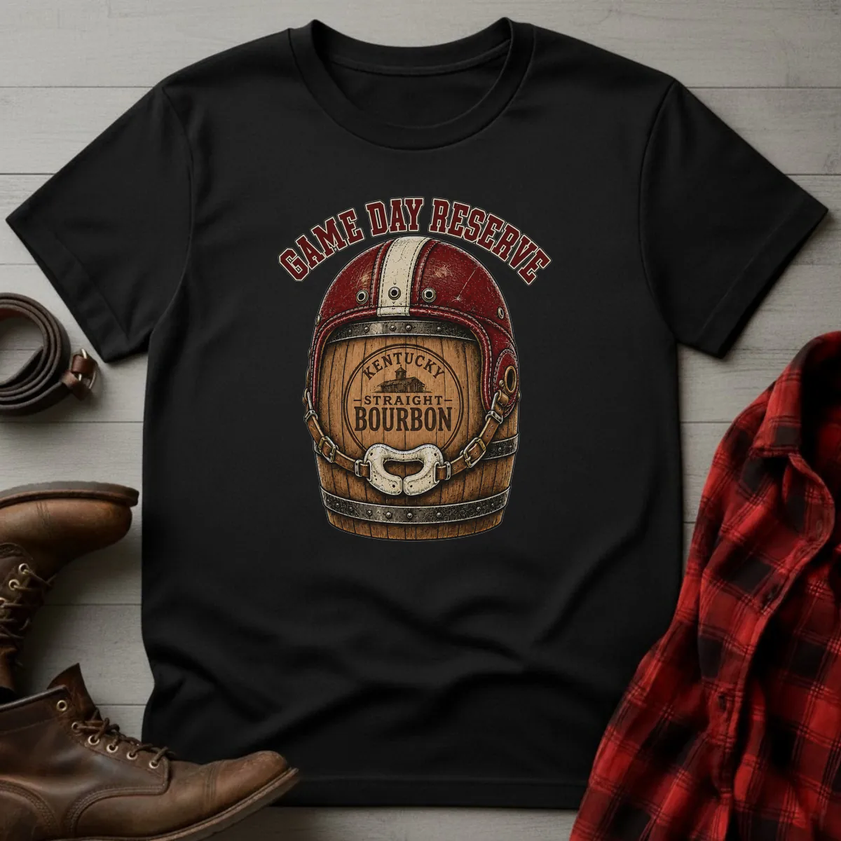 Bourbon Game Day Reserve Football T-Shirt
