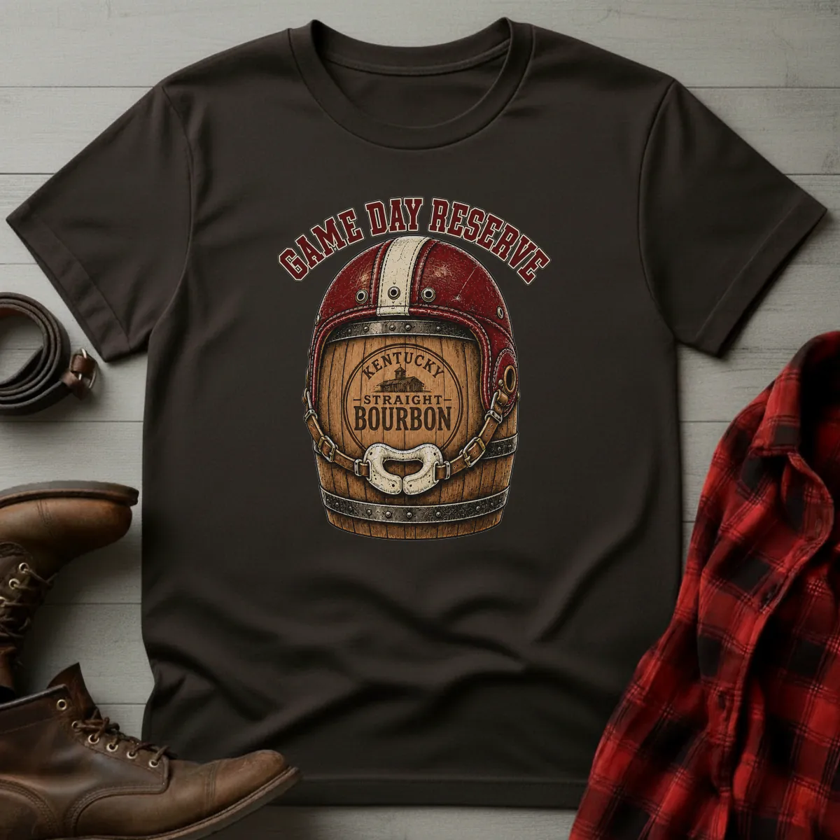 Bourbon Game Day Reserve Football T-Shirt
